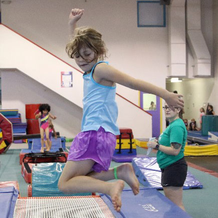 Trampoline and tumbling image